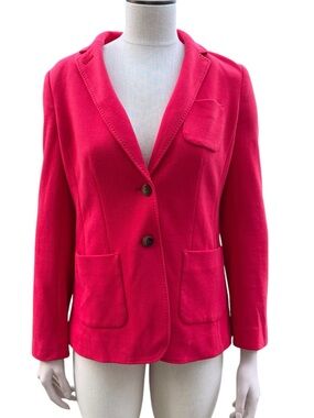 Talbots Red  Knit Two-Button Blazer